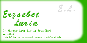erzsebet luria business card